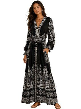 farm rio sand garden tapestry knit dress LoudmilaHassan on LTK